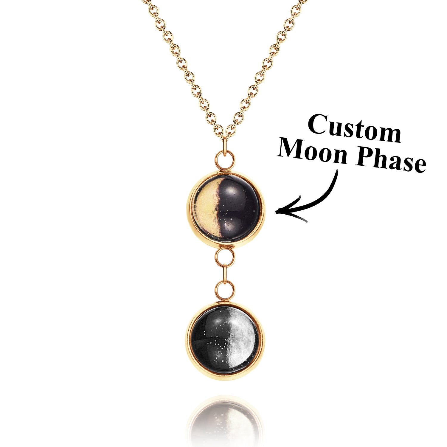 Double Moon Phase Necklace – Luminous