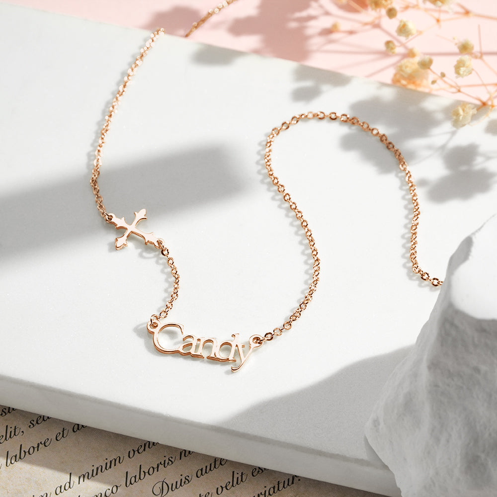Name Cross Necklace – Personalized