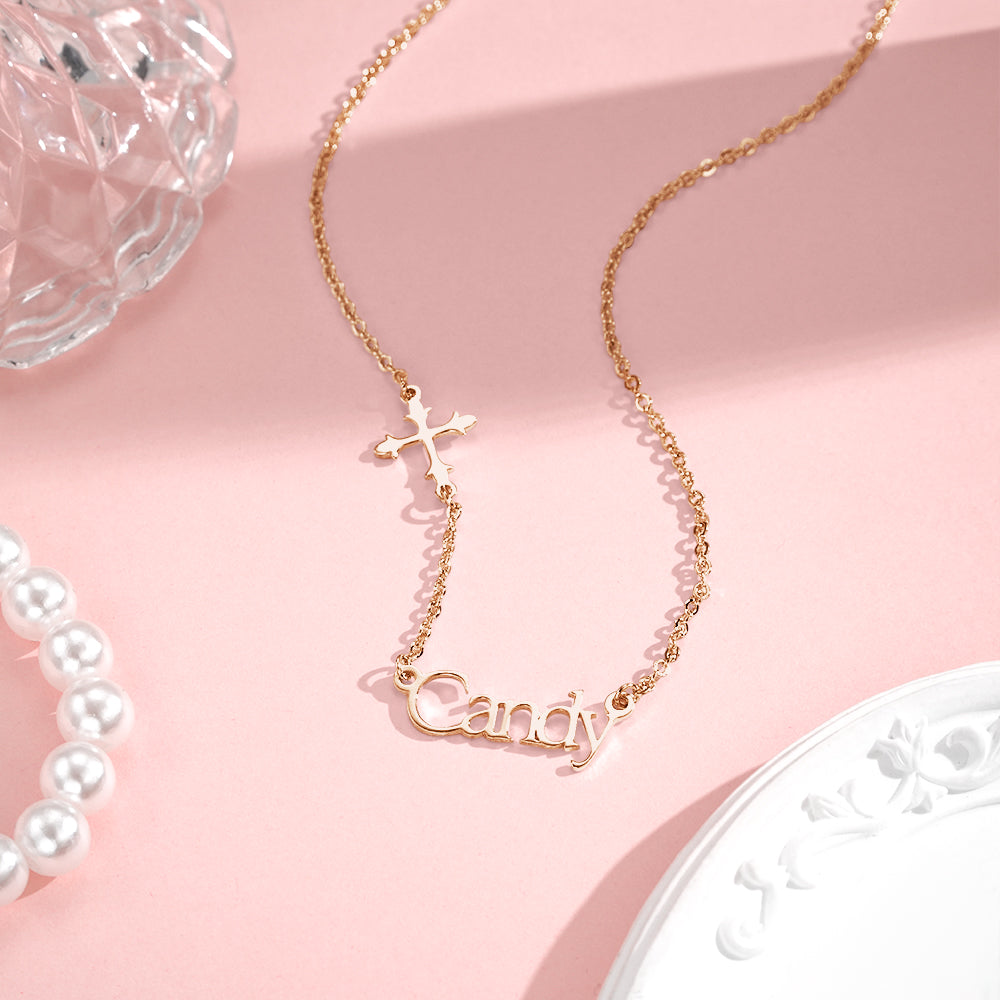Name Cross Necklace – Personalized