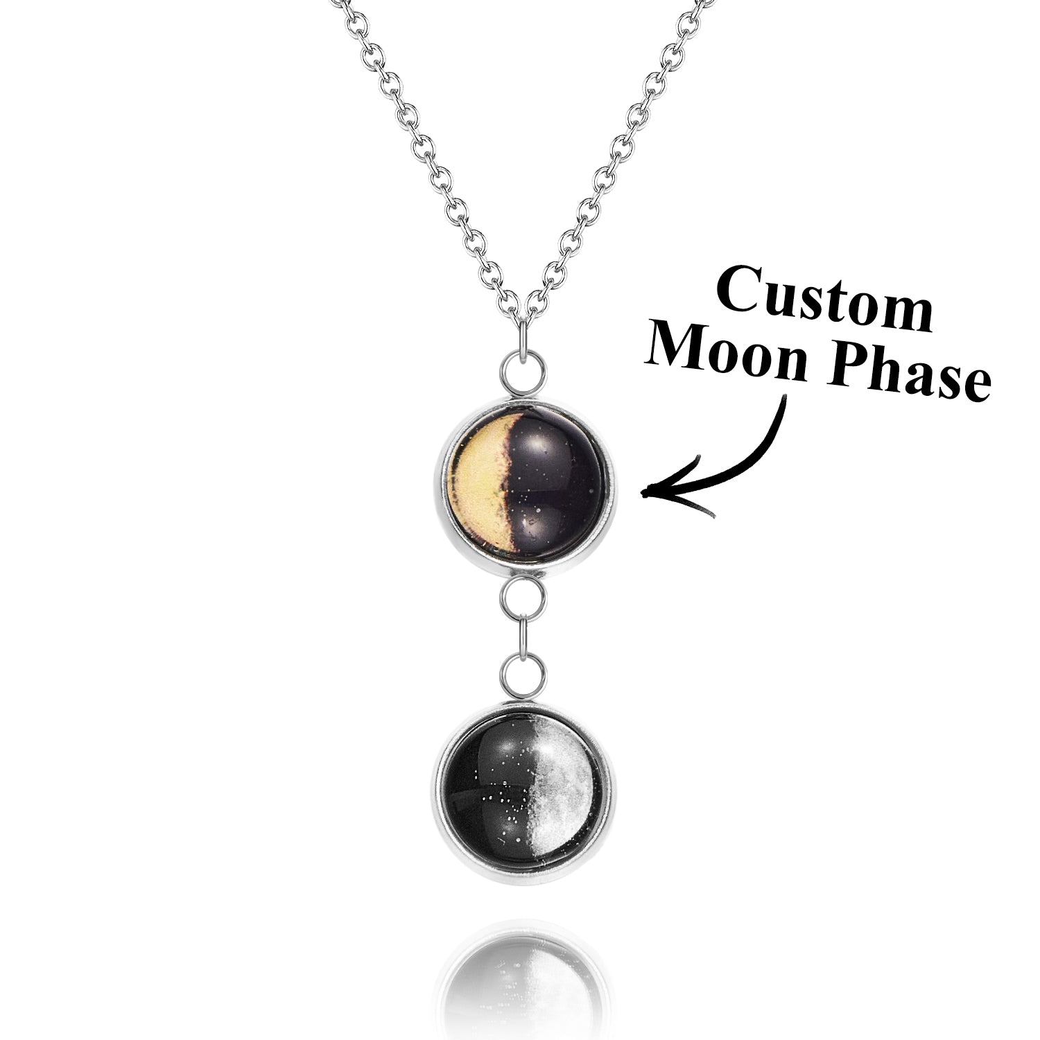 Double Moon Phase Necklace – Luminous