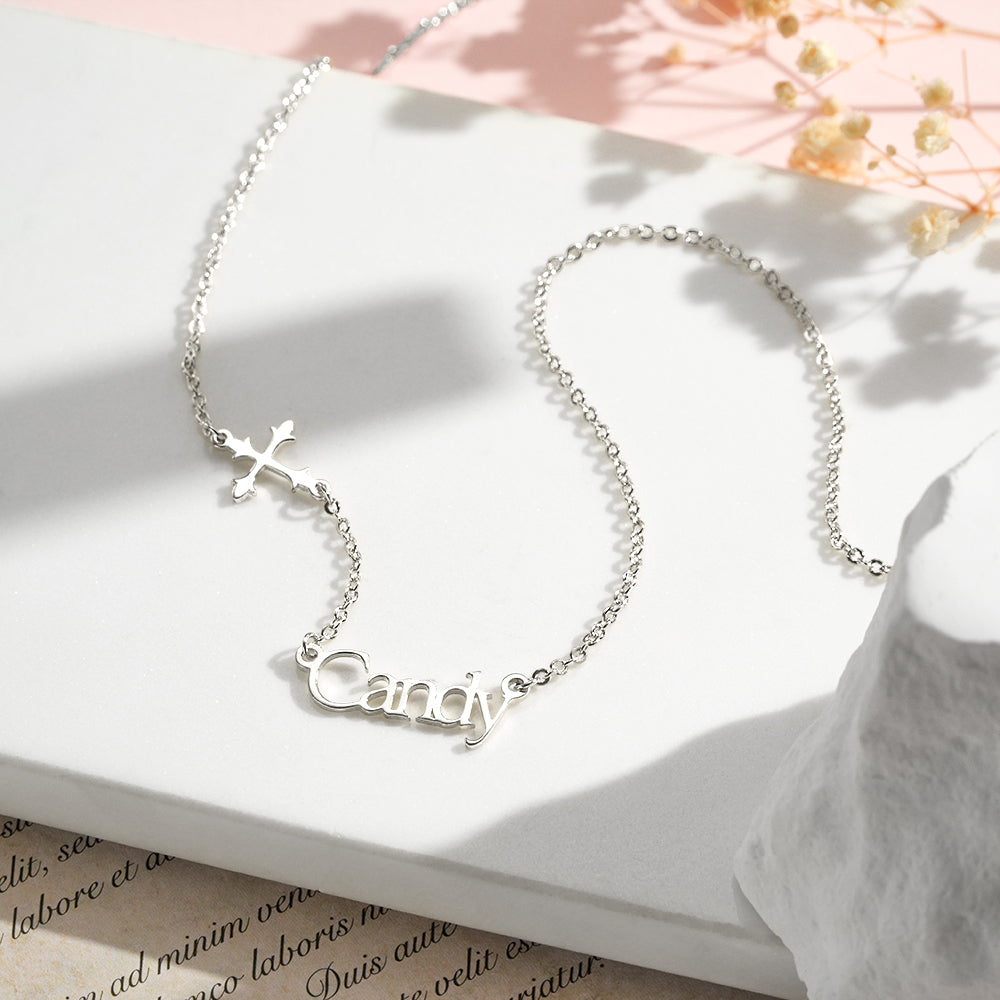 Name Cross Necklace – Personalized