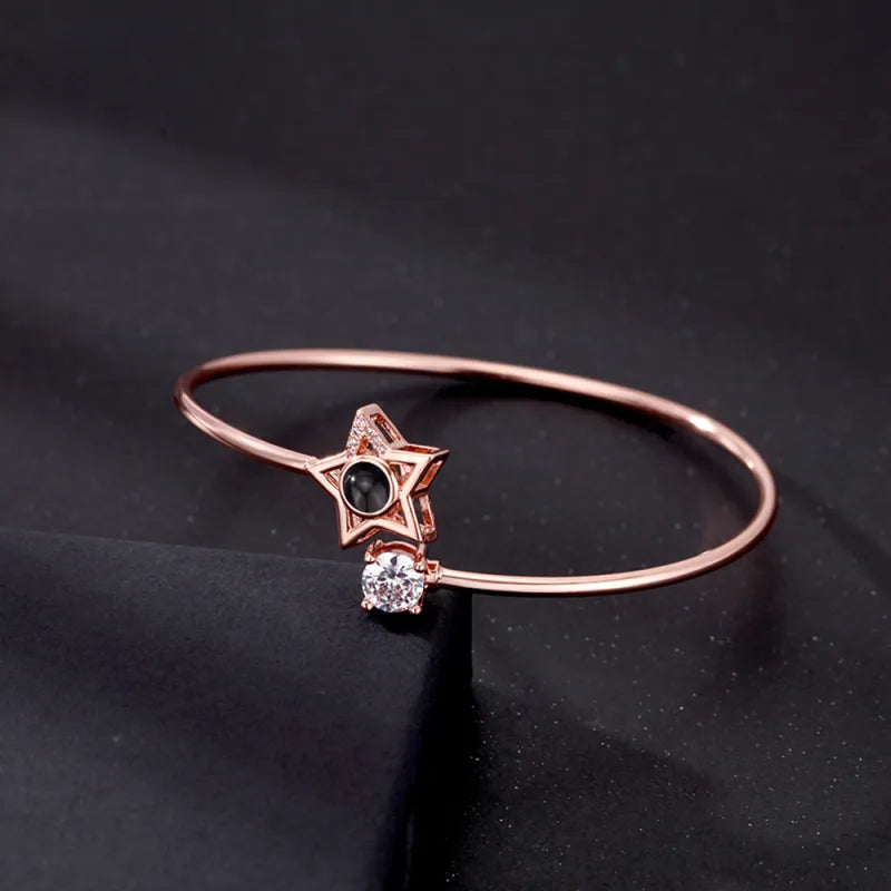Photo Projection Heart Bracelet – Gift for Her