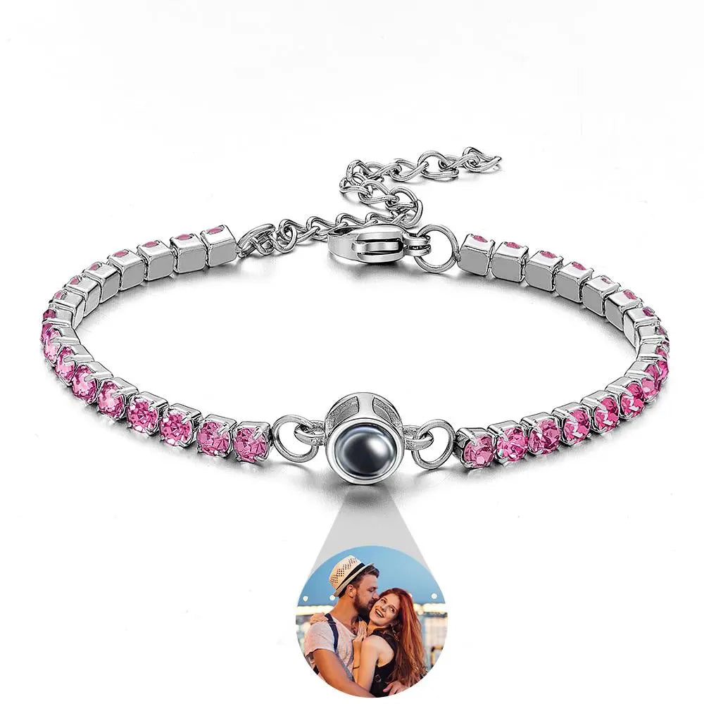 Diamond Photo Projection Bracelet – For Her