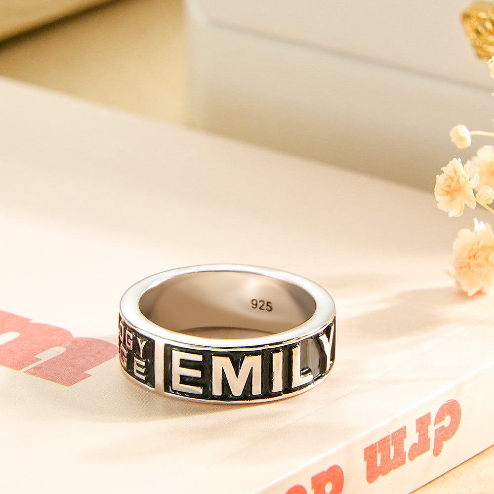 Custom School Name Ring – Graduation Gift