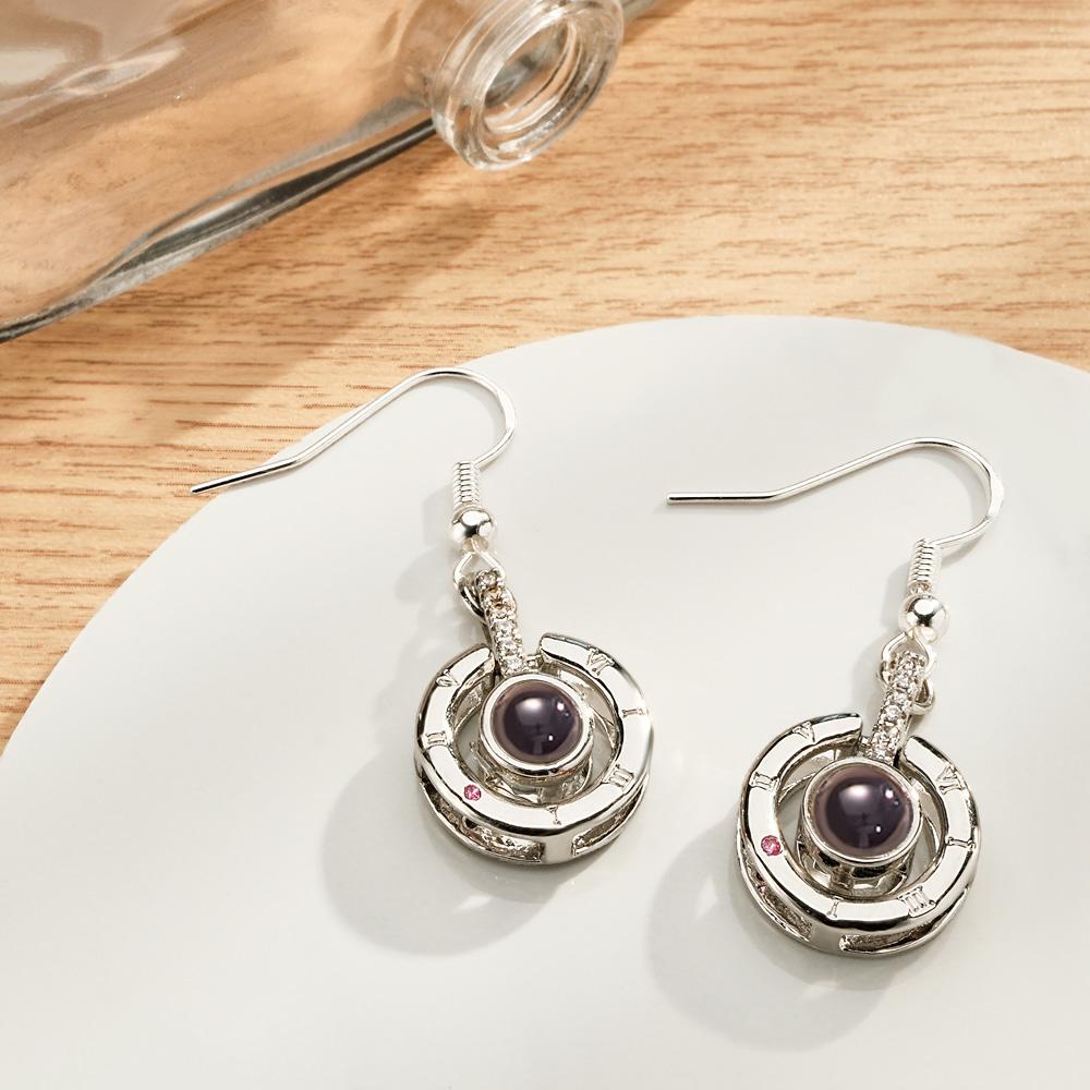 Circular Projection Earrings – Pendant Style