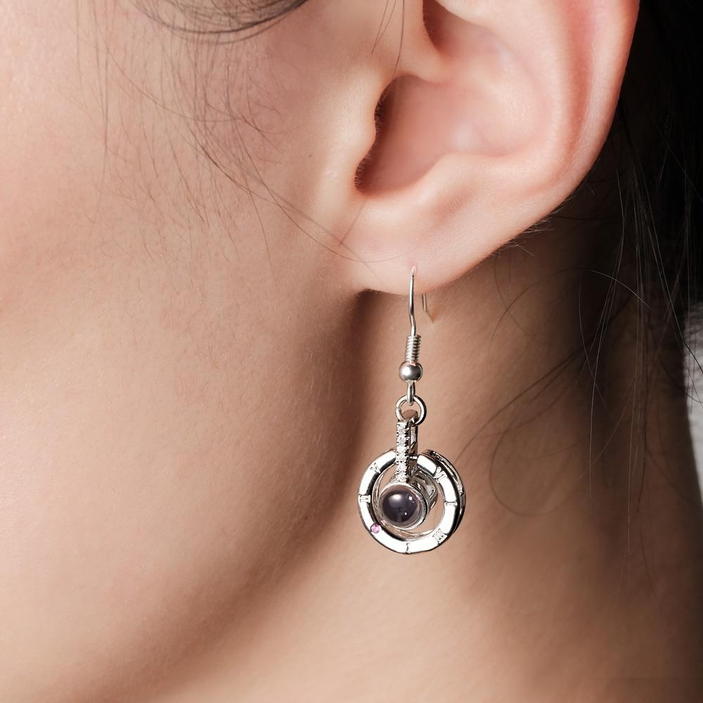 Circular Projection Earrings – Pendant Style