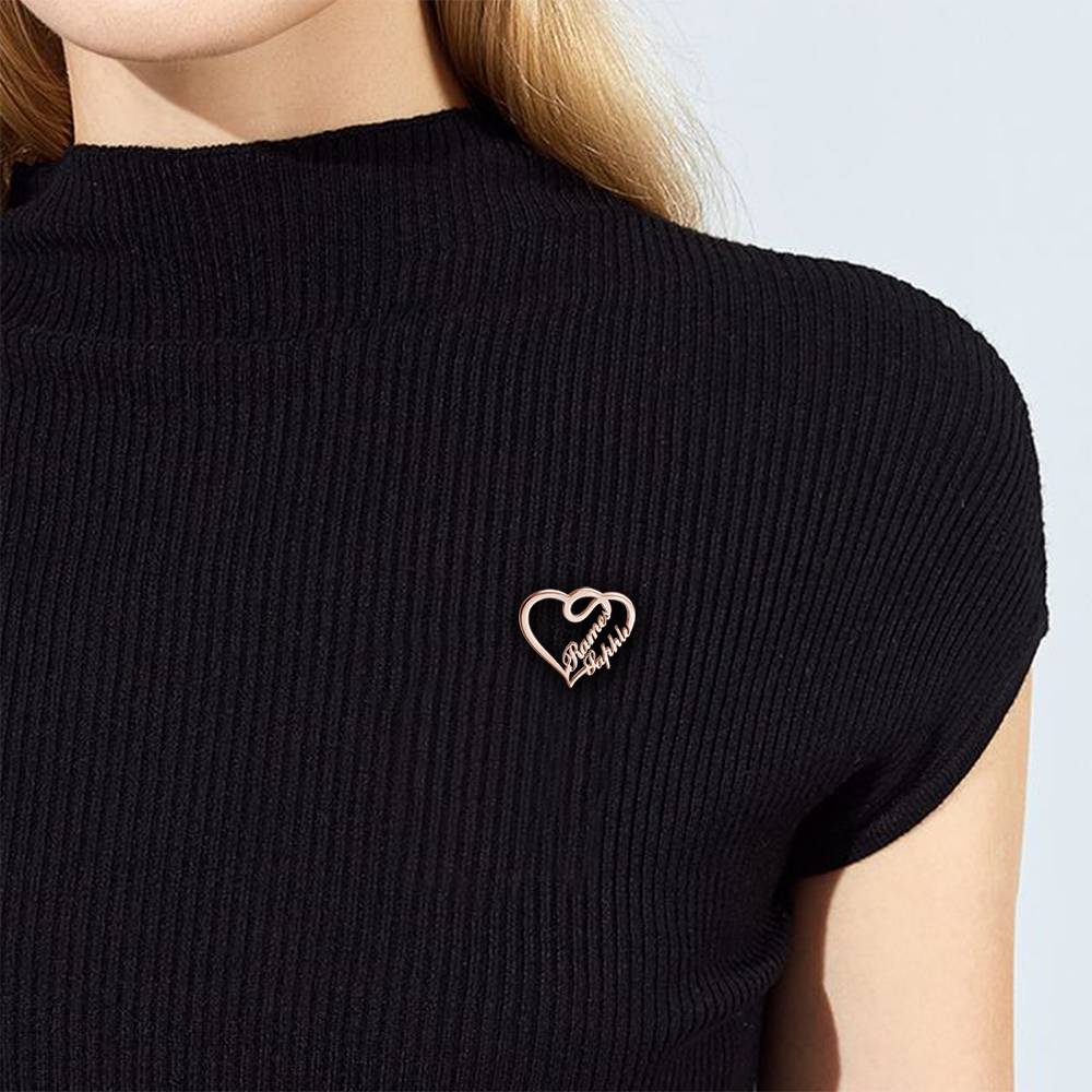 Stainless Steel Name Brooch – Women