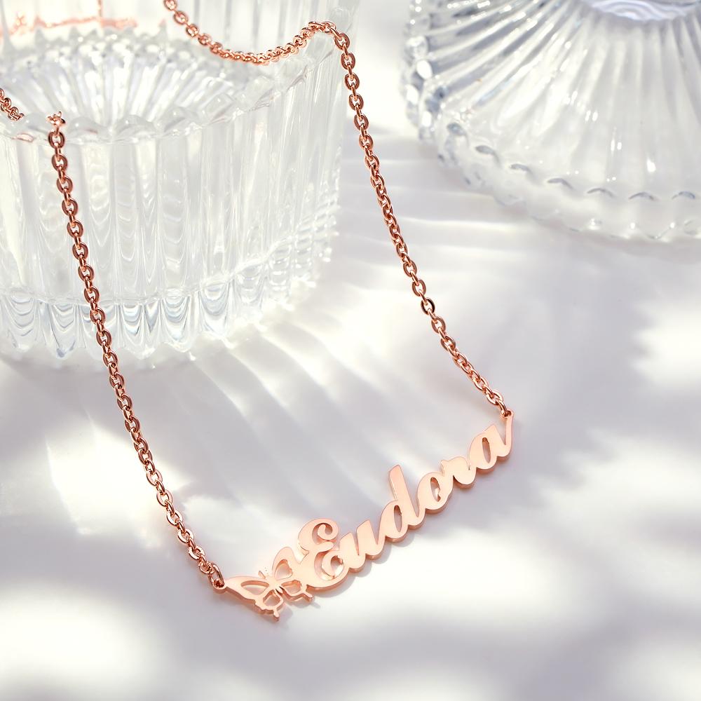 Butterfly Name Necklace – Personalized