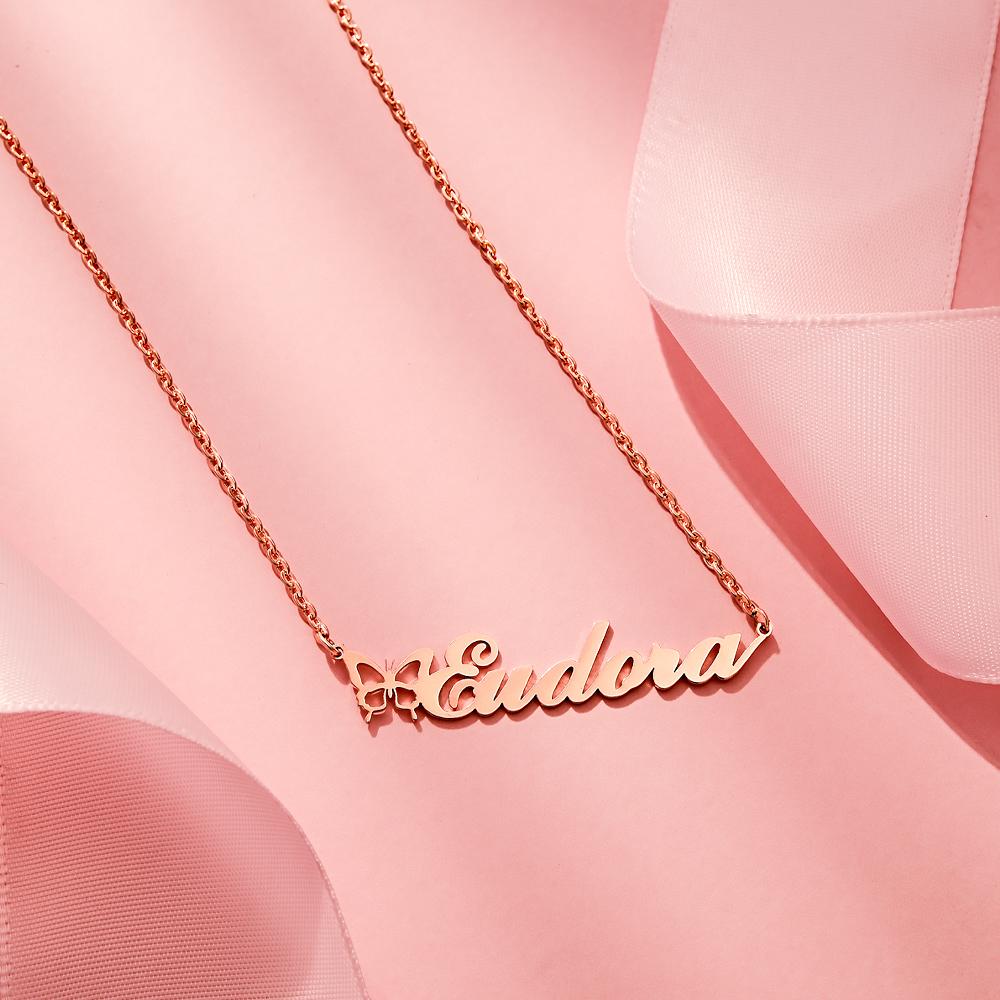 Butterfly Name Necklace – Personalized