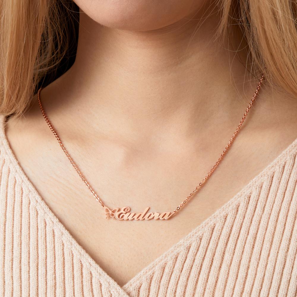 Butterfly Name Necklace – Personalized
