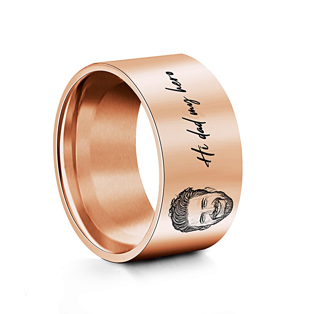 Men’s Personalized Photo Ring – Father’s Day