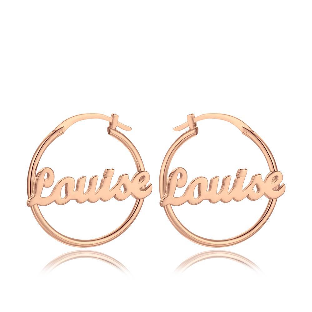 Custom Name Hoop Earrings