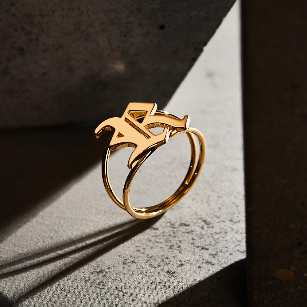 Old English Initial Ring – Personalized
