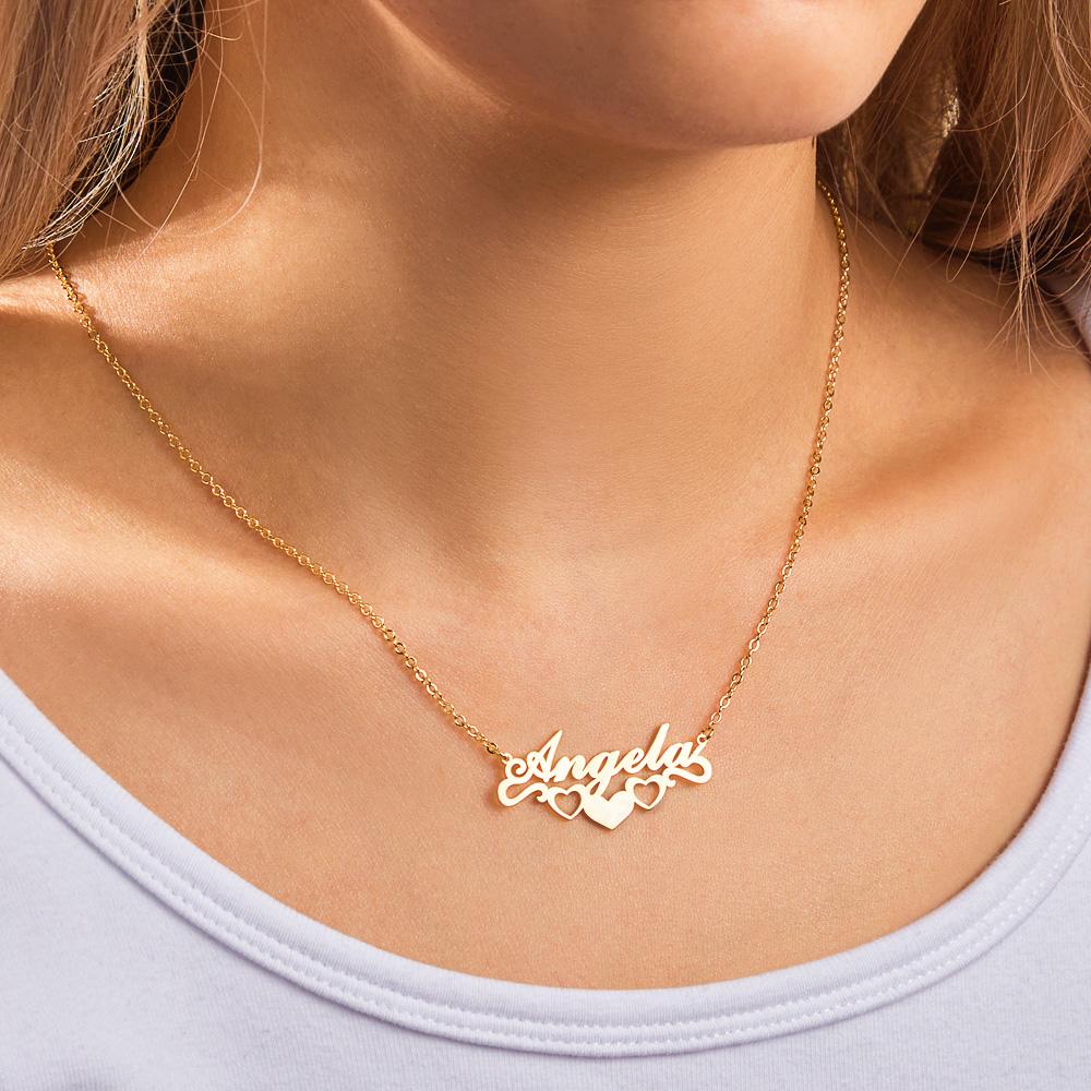 Heart Name Necklace – Custom