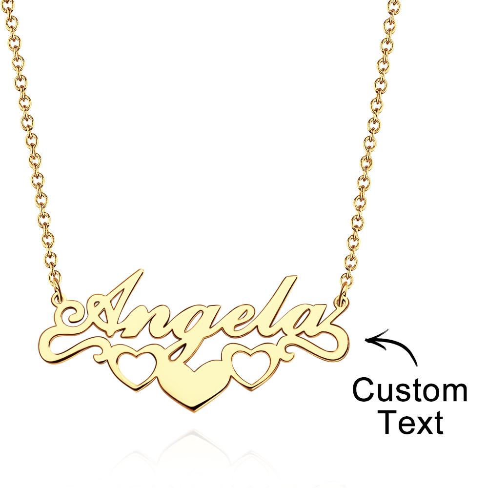 Heart Name Necklace – Custom