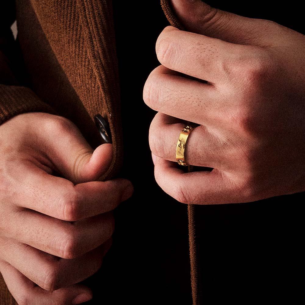 Men’s Personalized Message Ring
