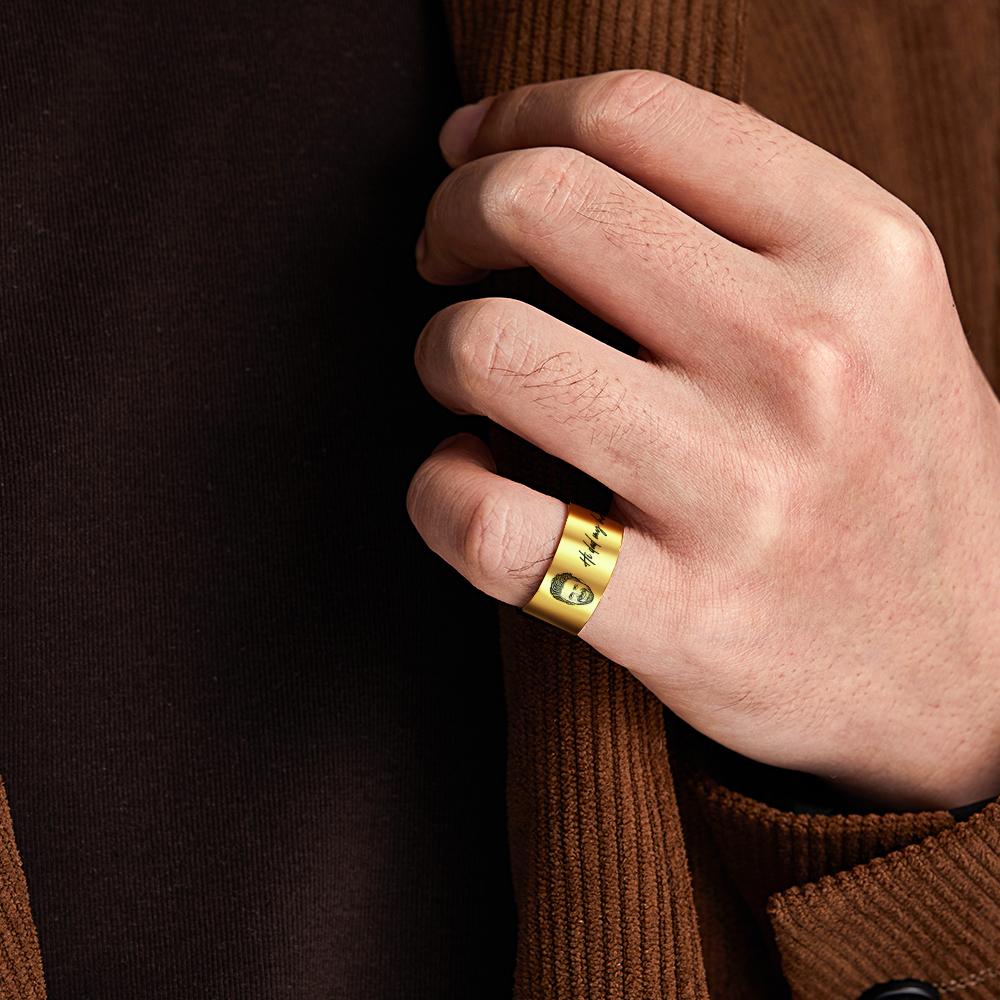 Men’s Personalized Photo Ring – Father’s Day