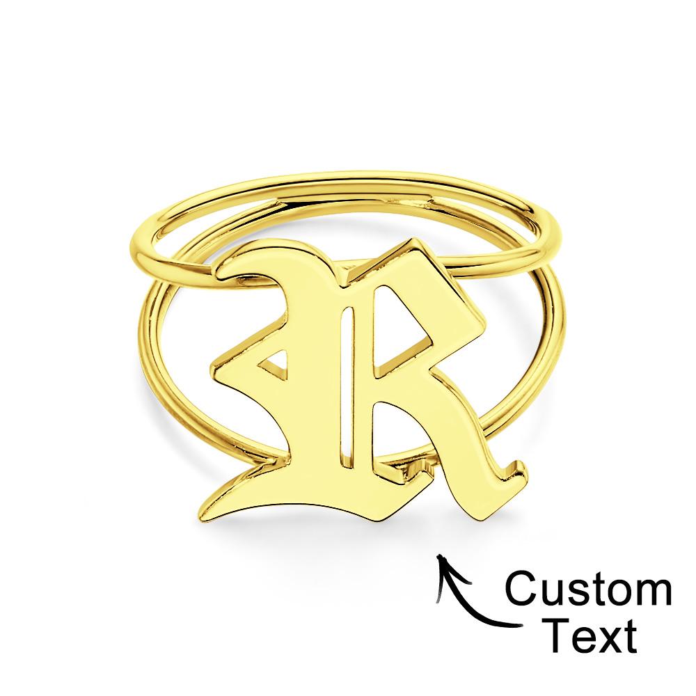 Old English Initial Ring – Personalized