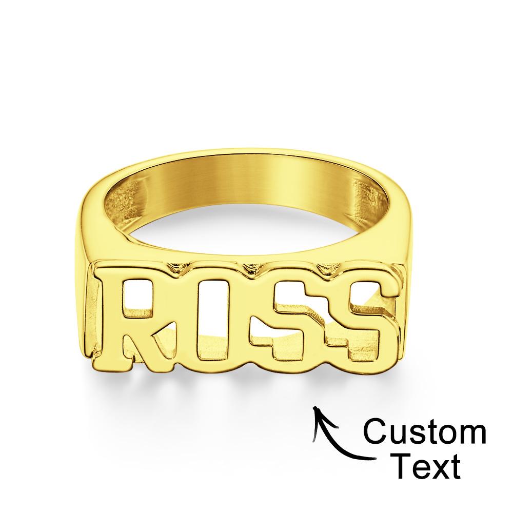 Custom Name Ring – Block Style