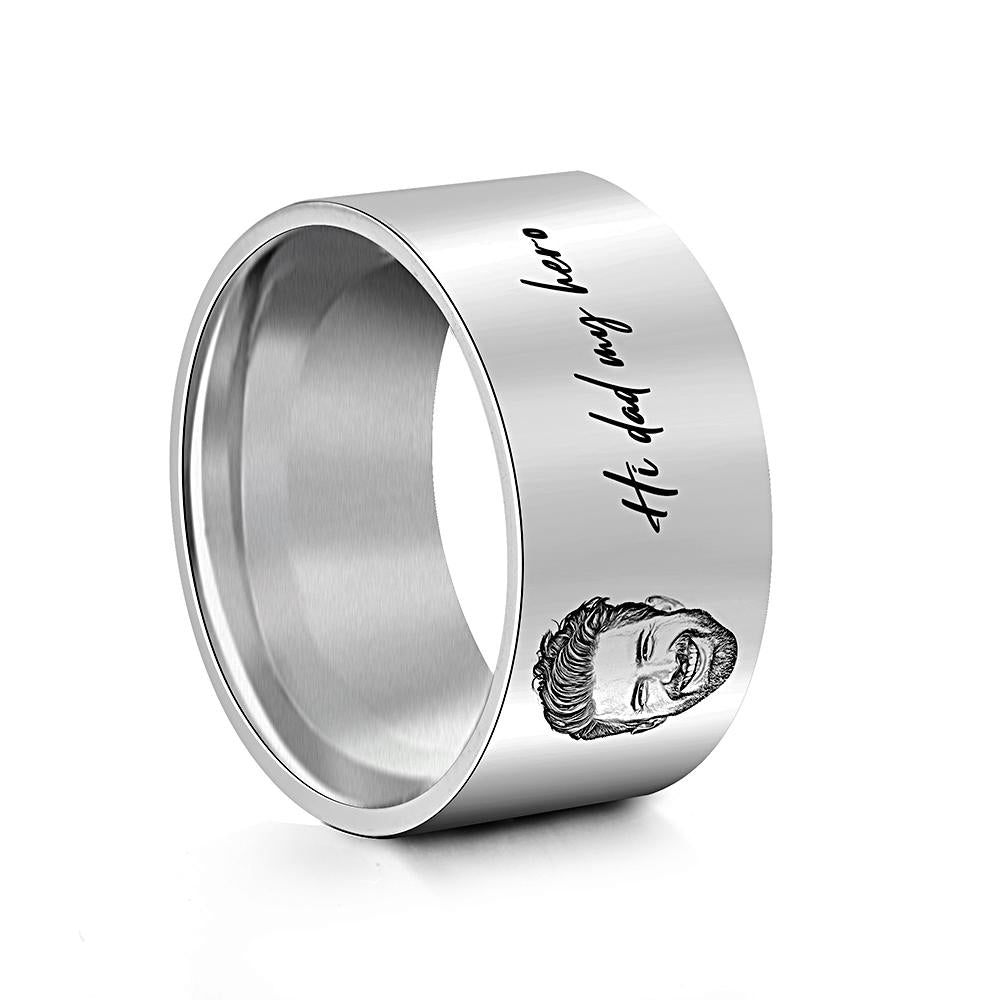Men’s Personalized Photo Ring – Father’s Day