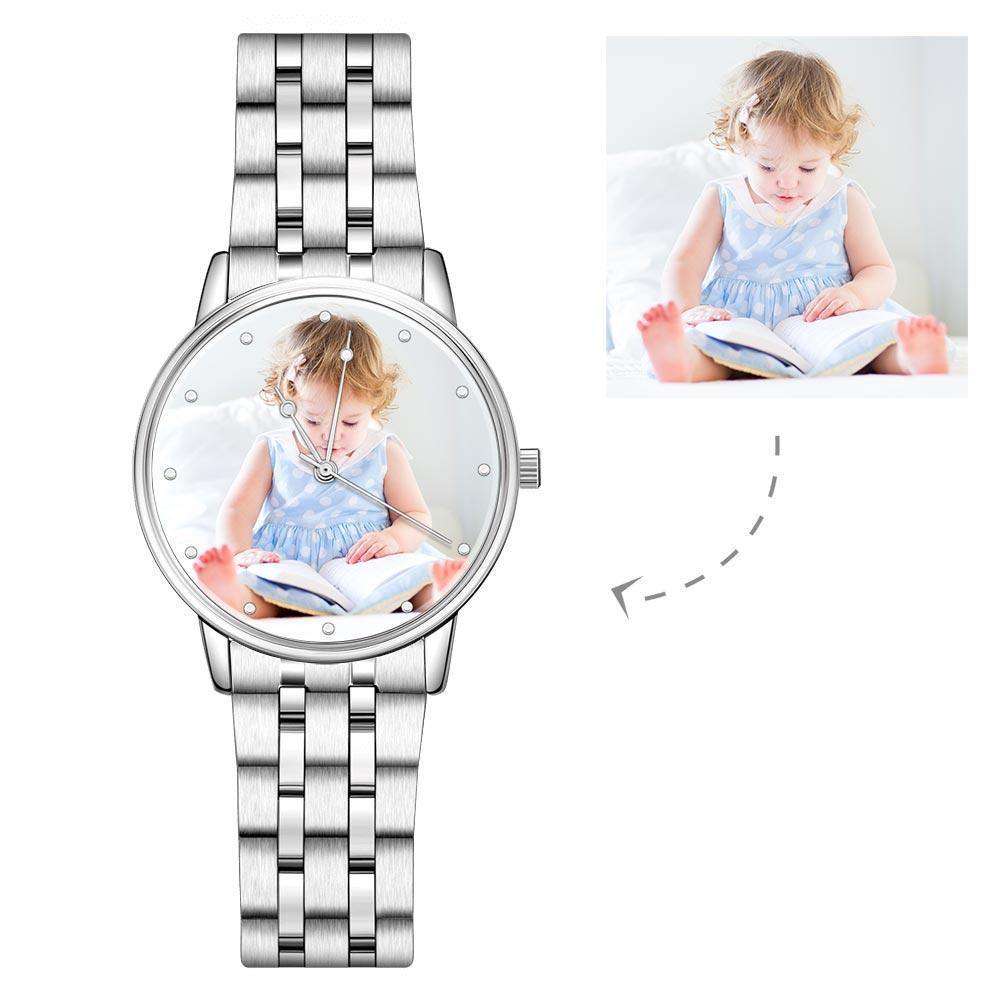 Engraved Alloy Photo Watch – Unisex 38mm