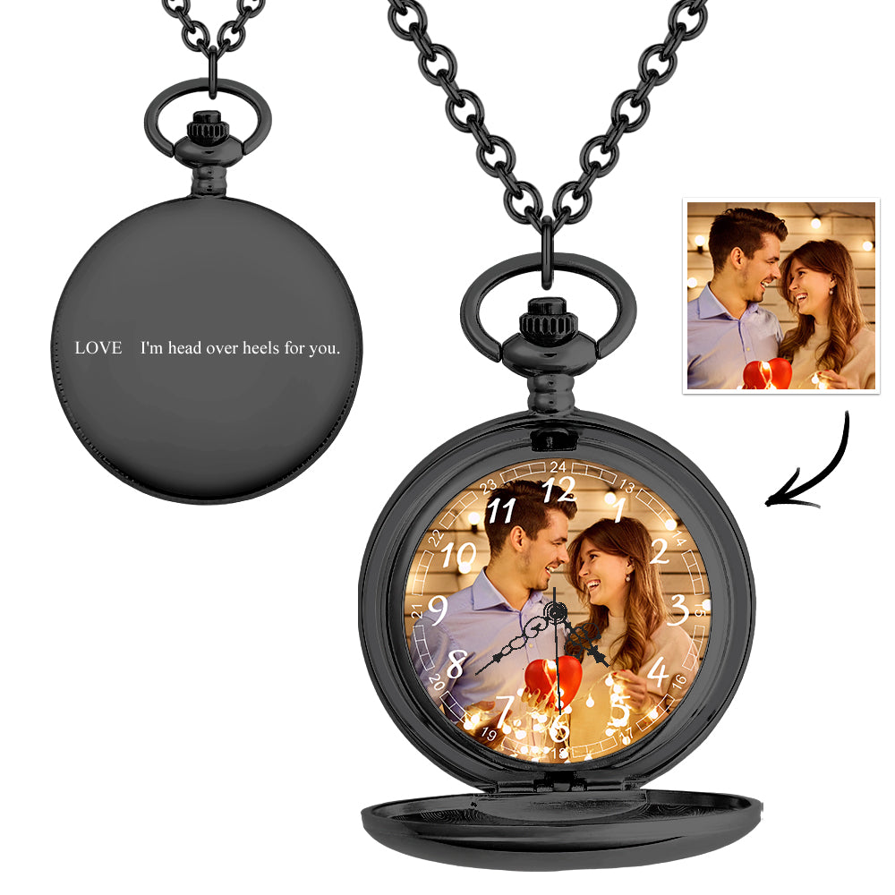 Engravable Photo Pocket Watch – Custom Gift
