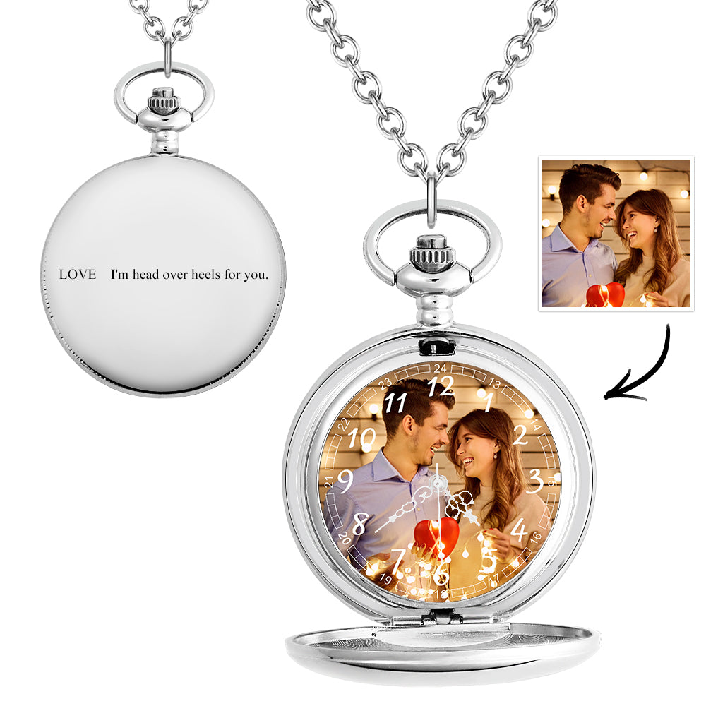 Engravable Photo Pocket Watch – Custom Gift