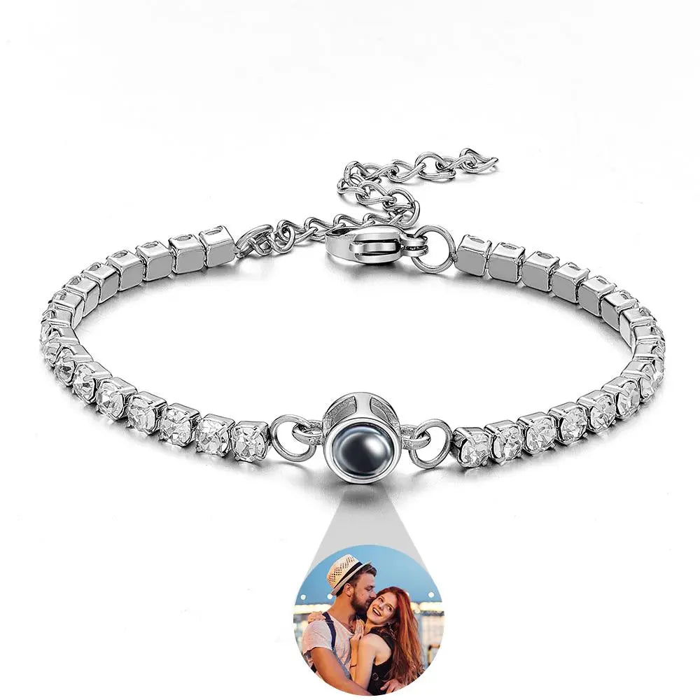 Diamond Photo Projection Bracelet – For Her