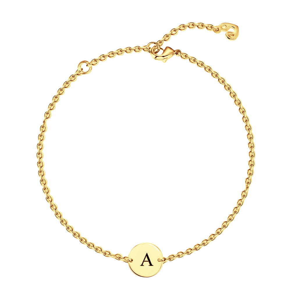 Engraved Alphabet Anklet