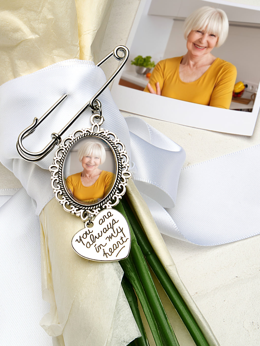 Angel Wings Bouquet Charm – Wedding Memorial